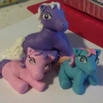 Fondant "My Little Pony Inspired" Cake Toppers (set of 3)